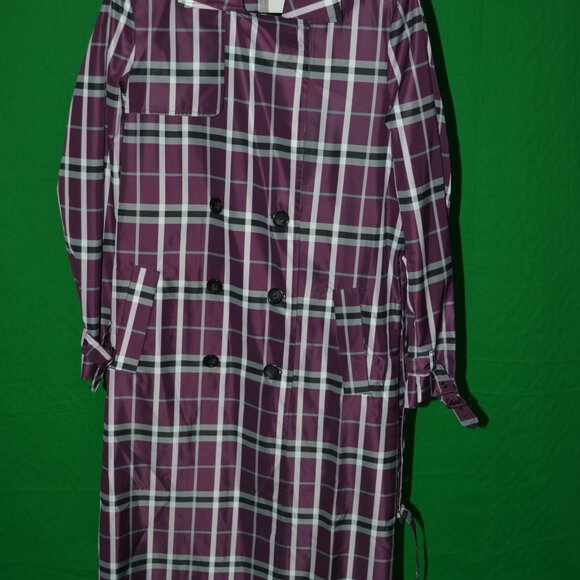 ( NWOT ) ASOS  BLACK , WHITE,  PINK, BURGUNDY THREE BUTTON TRENCH COAT SIZE 6 - Picture 3 of 6